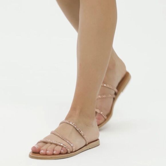 Ancient Greek Sandals Crystal Embellished Strappy Sandals size 37 - Picture 1 of 13